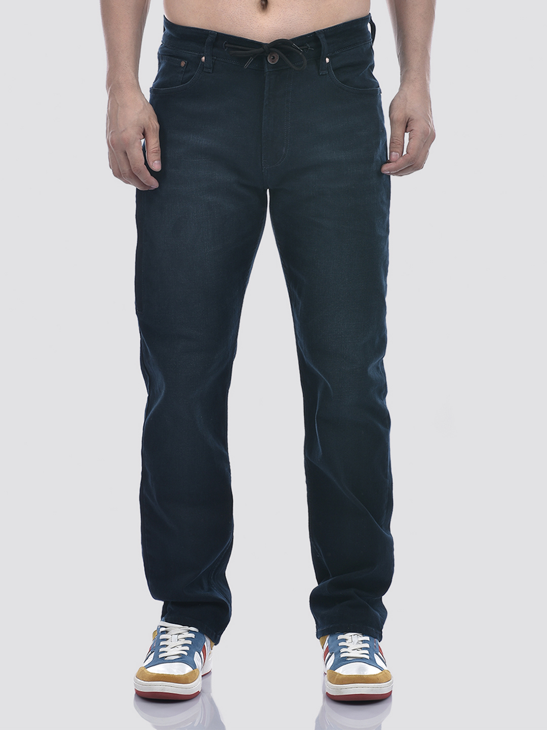 Numero Uno Men Dark Blue Regular Fit Sustainable Packable Jeans